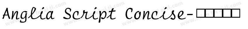 Anglia Script Concise字体转换